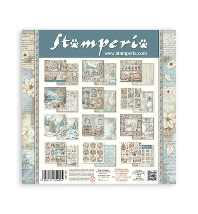SBBL190 - Stamperia - Stamperia grand bloc scrapbooking 30,5x30,5 cm – White Christmas - Scrapbooking Pad - Detail 10 SBBL190 - Stamperia - Stamperia grand bloc scrapbooking 30,5x30,5 cm – White Christmas - Scrapbooking Pad - Detail 10