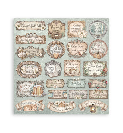 SBBL190 - Stamperia - Stamperia grand bloc scrapbooking 30,5x30,5 cm – White Christmas - Scrapbooking Pad - Detail 11 SBBL190 - Stamperia - Stamperia grand bloc scrapbooking 30,5x30,5 cm – White Christmas - Scrapbooking Pad - Detail 11