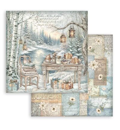 SBBL190 - Stamperia - Stamperia grand bloc scrapbooking 30,5x30,5 cm – White Christmas - Scrapbooking Pad - Detail 13 SBBL190 - Stamperia - Stamperia grand bloc scrapbooking 30,5x30,5 cm – White Christmas - Scrapbooking Pad - Detail 13