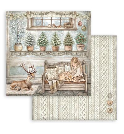 SBBL190 - Stamperia - Stamperia grand bloc scrapbooking 30,5x30,5 cm – White Christmas - Scrapbooking Pad - Detail 16 SBBL190 - Stamperia - Stamperia grand bloc scrapbooking 30,5x30,5 cm – White Christmas - Scrapbooking Pad - Detail 16