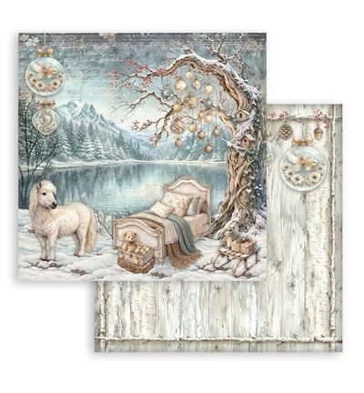 SBBL190 - Stamperia - Stamperia grand bloc scrapbooking 30,5x30,5 cm – White Christmas - Scrapbooking Pad - Detail 19 SBBL190 - Stamperia - Stamperia grand bloc scrapbooking 30,5x30,5 cm – White Christmas - Scrapbooking Pad - Detail 19