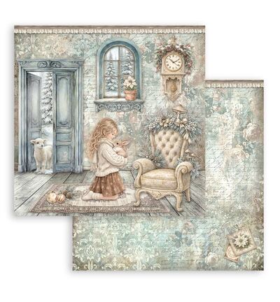 SBBL190 - Stamperia - Stamperia grand bloc scrapbooking 30,5x30,5 cm – White Christmas - Scrapbooking Pad - Detail 22 SBBL190 - Stamperia - Stamperia grand bloc scrapbooking 30,5x30,5 cm – White Christmas - Scrapbooking Pad - Detail 22