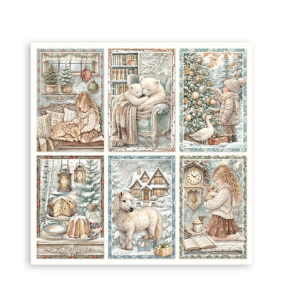 SBBL190 - Stamperia - Stamperia grand bloc scrapbooking 30,5x30,5 cm – White Christmas - Scrapbooking Pad - Detail 26 SBBL190 - Stamperia - Stamperia grand bloc scrapbooking 30,5x30,5 cm – White Christmas - Scrapbooking Pad - Detail 26