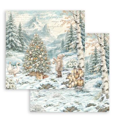 SBBL190 - Stamperia - Stamperia grand bloc scrapbooking 30,5x30,5 cm – White Christmas - Scrapbooking Pad - Detail 28 SBBL190 - Stamperia - Stamperia grand bloc scrapbooking 30,5x30,5 cm – White Christmas - Scrapbooking Pad - Detail 28