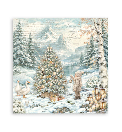 SBBL190 - Stamperia - Stamperia grand bloc scrapbooking 30,5x30,5 cm – White Christmas - Scrapbooking Pad - Detail 29 SBBL190 - Stamperia - Stamperia grand bloc scrapbooking 30,5x30,5 cm – White Christmas - Scrapbooking Pad - Detail 29