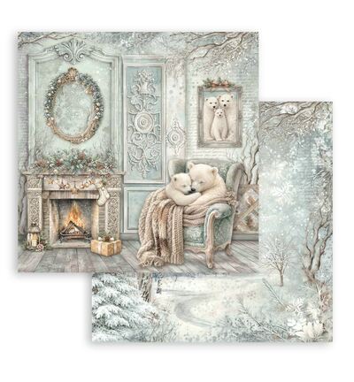 SBBL190 - Stamperia - Stamperia grand bloc scrapbooking 30,5x30,5 cm – White Christmas - Scrapbooking Pad - Detail 31 SBBL190 - Stamperia - Stamperia grand bloc scrapbooking 30,5x30,5 cm – White Christmas - Scrapbooking Pad - Detail 31