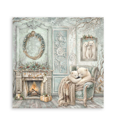 SBBL190 - Stamperia - Stamperia grand bloc scrapbooking 30,5x30,5 cm – White Christmas - Scrapbooking Pad - Detail 32 SBBL190 - Stamperia - Stamperia grand bloc scrapbooking 30,5x30,5 cm – White Christmas - Scrapbooking Pad - Detail 32