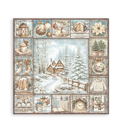 SBBL190 - Stamperia - Stamperia grand bloc scrapbooking 30,5x30,5 cm – White Christmas - Scrapbooking Pad - Detail 35 SBBL190 - Stamperia - Stamperia grand bloc scrapbooking 30,5x30,5 cm – White Christmas - Scrapbooking Pad - Detail 35