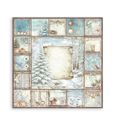 SBBL190 - Stamperia - Stamperia grand bloc scrapbooking 30,5x30,5 cm – White Christmas - Scrapbooking Pad - Detail 36 SBBL190 - Stamperia - Stamperia grand bloc scrapbooking 30,5x30,5 cm – White Christmas - Scrapbooking Pad - Detail 36