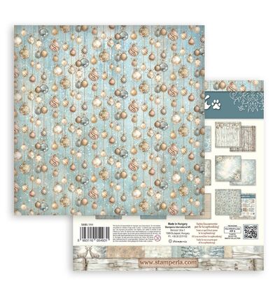 SBBL191 - Stamperia - Stamperia bloc de fonds scrapbooking 30,5x30,5 cm – White Christmas - Scrapbooking Pad - Detail 8 SBBL191 - Stamperia - Stamperia bloc de fonds scrapbooking 30,5x30,5 cm – White Christmas - Scrapbooking Pad - Detail 8