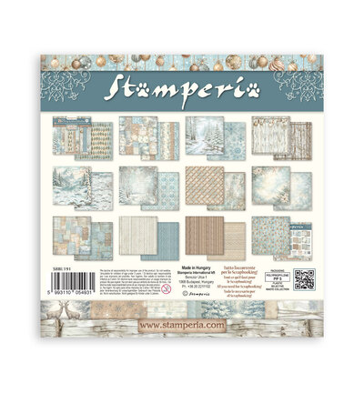 SBBL191 - Stamperia - Stamperia bloc de fonds scrapbooking 30,5x30,5 cm – White Christmas - Scrapbooking Pad - Detail 9 SBBL191 - Stamperia - Stamperia bloc de fonds scrapbooking 30,5x30,5 cm – White Christmas - Scrapbooking Pad - Detail 9