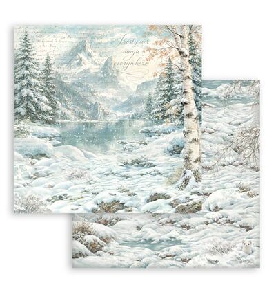 SBBL191 - Stamperia - Stamperia bloc de fonds scrapbooking 30,5x30,5 cm – White Christmas - Scrapbooking Pad - Detail 21 SBBL191 - Stamperia - Stamperia bloc de fonds scrapbooking 30,5x30,5 cm – White Christmas - Scrapbooking Pad - Detail 21