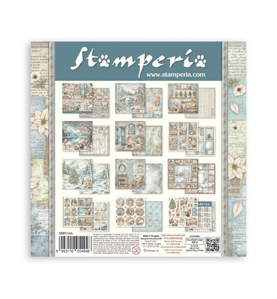 SBBS146 - Stamperia - Stamperia petit bloc scrapbooking 20,3x20,3 cm – White Christmas - Scrapbooking Pad - Detail 9 SBBS146 - Stamperia - Stamperia petit bloc scrapbooking 20,3x20,3 cm – White Christmas - Scrapbooking Pad - Detail 9