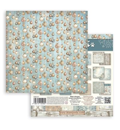 SBBS147 - Stamperia - Stamperia bloc de fonds scrapbooking 20,3x20,3 cm – White Christmas - Scrapbooking Pad - Detail 8 SBBS147 - Stamperia - Stamperia bloc de fonds scrapbooking 20,3x20,3 cm – White Christmas - Scrapbooking Pad - Detail 8