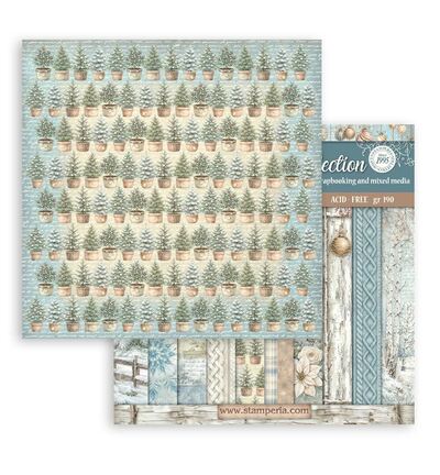 SBBS147 - Stamperia - Stamperia bloc de fonds scrapbooking 20,3x20,3 cm – White Christmas - Scrapbooking Pad - Detail 11 SBBS147 - Stamperia - Stamperia bloc de fonds scrapbooking 20,3x20,3 cm – White Christmas - Scrapbooking Pad - Detail 11