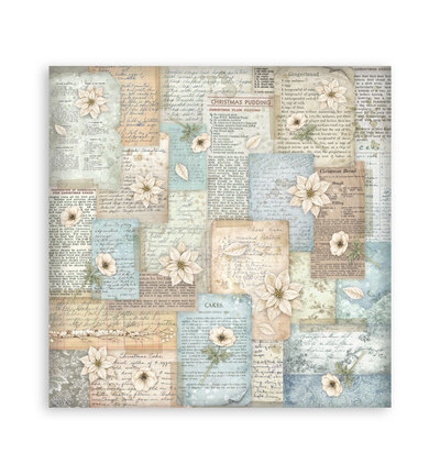 SBBSXB27 - Stamperia - Stamperia bloc papier simple face 20,3x20,3 cm – White Christmas - Scrapbooking Pad - Detail 4 SBBSXB27 - Stamperia - Stamperia bloc papier simple face 20,3x20,3 cm – White Christmas - Scrapbooking Pad - Detail 4
