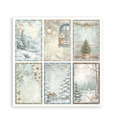 SBBSXB27 - Stamperia - Stamperia bloc papier simple face 20,3x20,3 cm – White Christmas - Scrapbooking Pad - Detail 9 SBBSXB27 - Stamperia - Stamperia bloc papier simple face 20,3x20,3 cm – White Christmas - Scrapbooking Pad - Detail 9