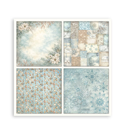 SBBSXB27 - Stamperia - Stamperia bloc papier simple face 20,3x20,3 cm – White Christmas - Scrapbooking Pad - Detail 14 SBBSXB27 - Stamperia - Stamperia bloc papier simple face 20,3x20,3 cm – White Christmas - Scrapbooking Pad - Detail 14