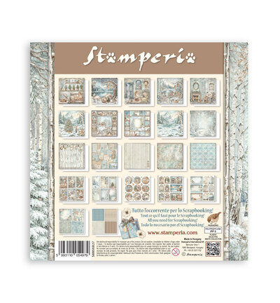 SBBSXB27 - Stamperia - Stamperia bloc papier simple face 20,3x20,3 cm – White Christmas - Scrapbooking Pad - Detail 16 SBBSXB27 - Stamperia - Stamperia bloc papier simple face 20,3x20,3 cm – White Christmas - Scrapbooking Pad - Detail 16