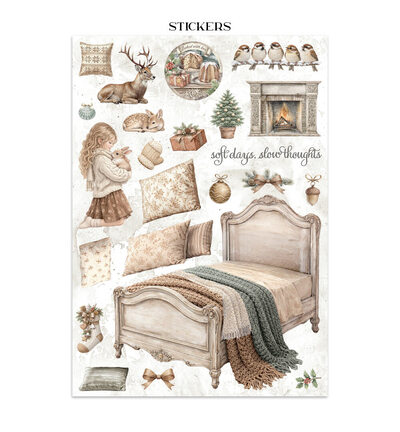 SBJK28 - Stamperia - Stamperia junk journal stickers et découpes – White Christmas - Journals & Sets - Detail 2 SBJK28 - Stamperia - Stamperia junk journal stickers et découpes – White Christmas - Journals & Sets - Detail 2