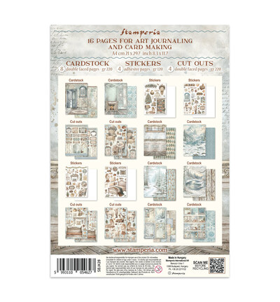 SBJK28 - Stamperia - Stamperia junk journal stickers et découpes – White Christmas - Journals & Sets - Detail 18 SBJK28 - Stamperia - Stamperia junk journal stickers et découpes – White Christmas - Journals & Sets - Detail 18