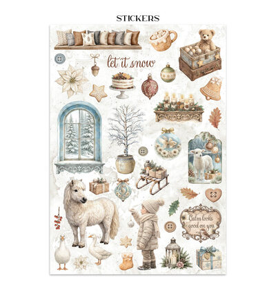 SBJK28 - Stamperia - Stamperia junk journal stickers et découpes – White Christmas - Journals & Sets - Detail 27 SBJK28 - Stamperia - Stamperia junk journal stickers et découpes – White Christmas - Journals & Sets - Detail 27