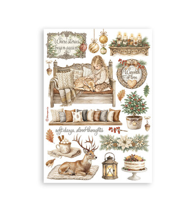 SBW36 - Stamperia - Stamperia bloc washi A5 8 feuilles – White Christmas - Washi Pad - Detail 4 SBW36 - Stamperia - Stamperia bloc washi A5 8 feuilles – White Christmas - Washi Pad - Detail 4