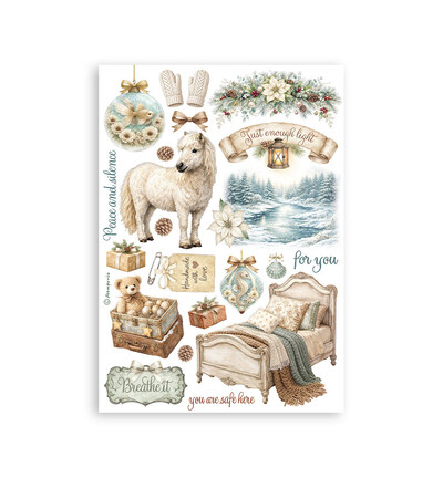 SBW36 - Stamperia - Stamperia bloc washi A5 8 feuilles – White Christmas - Washi Pad - Detail 6 SBW36 - Stamperia - Stamperia bloc washi A5 8 feuilles – White Christmas - Washi Pad - Detail 6