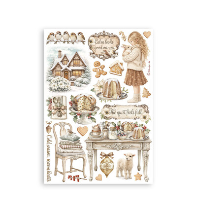 SBW36 - Stamperia - Stamperia bloc washi A5 8 feuilles – White Christmas - Washi Pad - Detail 7 SBW36 - Stamperia - Stamperia bloc washi A5 8 feuilles – White Christmas - Washi Pad - Detail 7