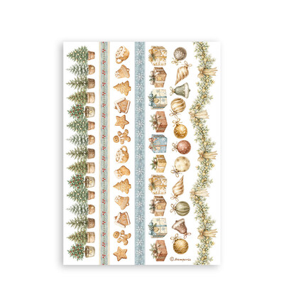 SBW36 - Stamperia - Stamperia bloc washi A5 8 feuilles – White Christmas - Washi Pad - Detail 8 SBW36 - Stamperia - Stamperia bloc washi A5 8 feuilles – White Christmas - Washi Pad - Detail 8