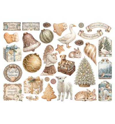 DFLDC141 - Stamperia - Stamperia Die-Cuts – White Christmas - Ephemera & Die Cut - Detail 2 DFLDC141 - Stamperia - Stamperia Die-Cuts – White Christmas - Ephemera & Die Cut - Detail 2