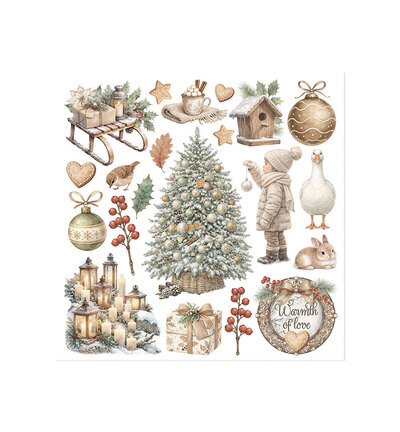 DFLRBX21 - Stamperia - Stamperia set Rub-On 6 feuilles – White Christmas - Rub On - Detail 1 DFLRBX21 - Stamperia - Stamperia set Rub-On 6 feuilles – White Christmas - Rub On - Detail 1