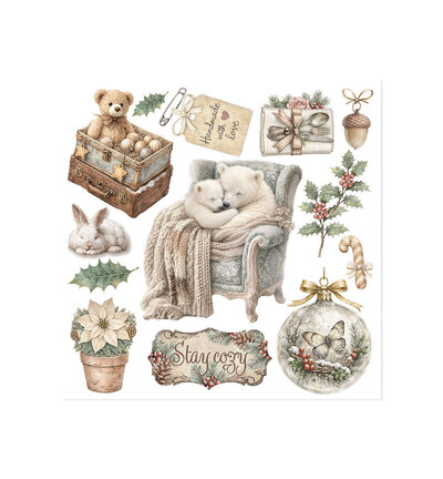 DFLRBX21 - Stamperia - Stamperia set Rub-On 6 feuilles – White Christmas - Rub On - Detail 5 DFLRBX21 - Stamperia - Stamperia set Rub-On 6 feuilles – White Christmas - Rub On - Detail 5