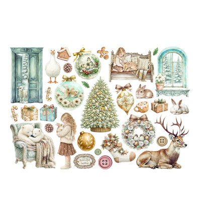 DFLCT89 - Stamperia - Stamperia éphéméra – White Christmas - Ephemera & Die Cut - Detail 1 DFLCT89 - Stamperia - Stamperia éphéméra – White Christmas - Ephemera & Die Cut - Detail 1