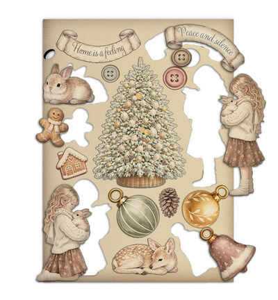 KLSP206 - Stamperia - Stamperia formes en bois A5 – White Christmas - Decorative Shapes - Detail 2 KLSP206 - Stamperia - Stamperia formes en bois A5 – White Christmas - Decorative Shapes - Detail 2