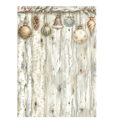 DFSAK6059 - Stamperia - Stamperia fonds papier de riz A6 8 feuilles – White Christmas - Rice Paper - Detail 5 DFSAK6059 - Stamperia - Stamperia fonds papier de riz A6 8 feuilles – White Christmas - Rice Paper - Detail 5