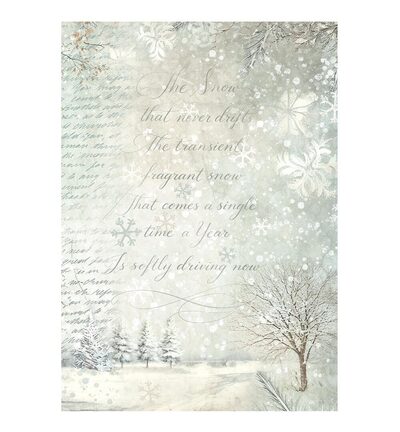 DFSAK6059 - Stamperia - Stamperia fonds papier de riz A6 8 feuilles – White Christmas - Rice Paper - Detail 6 DFSAK6059 - Stamperia - Stamperia fonds papier de riz A6 8 feuilles – White Christmas - Rice Paper - Detail 6
