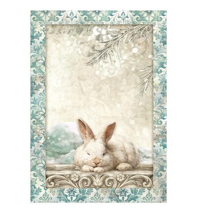 DFSA6X10 - Stamperia - Stamperia mini papier de riz A6 8 feuilles – White Christmas - Rice Paper - Detail 7 DFSA6X10 - Stamperia - Stamperia mini papier de riz A6 8 feuilles – White Christmas - Rice Paper - Detail 7