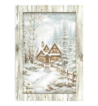 DFSA6X10 - Stamperia - Stamperia mini papier de riz A6 8 feuilles – White Christmas - Rice Paper - Detail 8 DFSA6X10 - Stamperia - Stamperia mini papier de riz A6 8 feuilles – White Christmas - Rice Paper - Detail 8