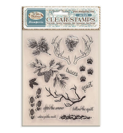 WTK245 - Stamperia - Stamperia tampons transparents 14x18 cm – White Christmas - Clear Stamps - Detail 1 WTK245 - Stamperia - Stamperia tampons transparents 14x18 cm – White Christmas - Clear Stamps - Detail 1