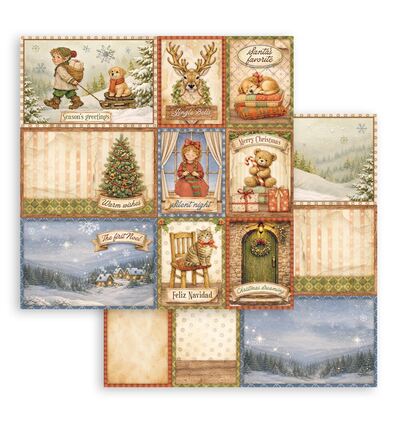 SBBL192 - Stamperia - Stamperia grand bloc scrapbooking 30,5x30,5 cm – Silent Night - Scrapbooking Pad - Detail 5 SBBL192 - Stamperia - Stamperia grand bloc scrapbooking 30,5x30,5 cm – Silent Night - Scrapbooking Pad - Detail 5