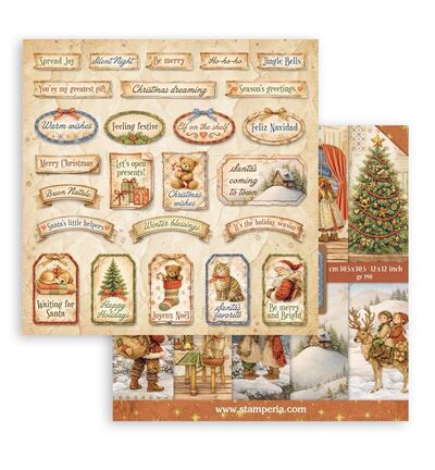 SBBL192 - Stamperia - Stamperia grand bloc scrapbooking 30,5x30,5 cm – Silent Night - Scrapbooking Pad - Detail 12 SBBL192 - Stamperia - Stamperia grand bloc scrapbooking 30,5x30,5 cm – Silent Night - Scrapbooking Pad - Detail 12