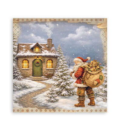 SBBXLB40 - Stamperia - Stamperia bloc papier simple face 30,5x30,5 cm – Silent Night - Scrapbooking Pad - Detail 4 SBBXLB40 - Stamperia - Stamperia bloc papier simple face 30,5x30,5 cm – Silent Night - Scrapbooking Pad - Detail 4
