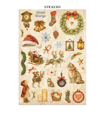 SBJK27 - Stamperia - Stamperia junk journal stickers et découpes – Silent Night - Journals & Sets - Detail 1 SBJK27 - Stamperia - Stamperia junk journal stickers et découpes – Silent Night - Journals & Sets - Detail 1