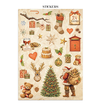SBJK27 - Stamperia - Stamperia junk journal stickers et découpes – Silent Night - Journals & Sets - Detail 2 SBJK27 - Stamperia - Stamperia junk journal stickers et découpes – Silent Night - Journals & Sets - Detail 2