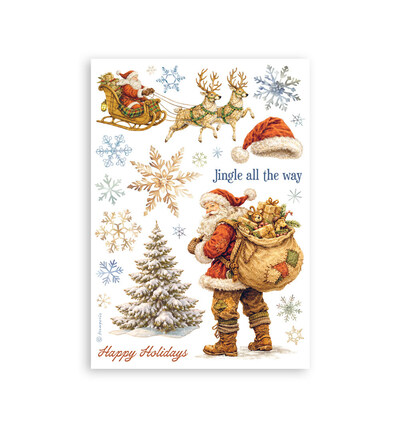 SBW35 - Stamperia - Stamperia bloc washi A5 8 feuilles – Silent Night - Washi Pad - Detail 2 SBW35 - Stamperia - Stamperia bloc washi A5 8 feuilles – Silent Night - Washi Pad - Detail 2