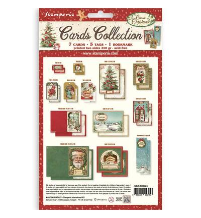 SBCARD45 - Stamperia - Stamperia set de cartes – Classic Christmas - Cards Collection - Detail 1 SBCARD45 - Stamperia - Stamperia set de cartes – Classic Christmas - Cards Collection - Detail 1