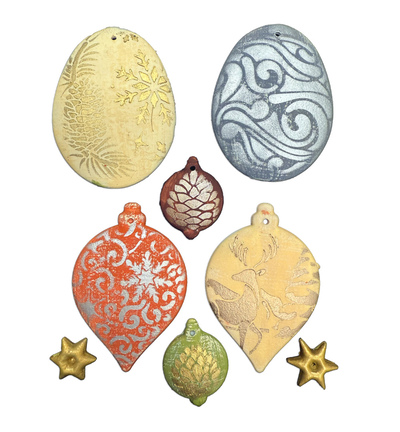 KACMA613 - Stamperia - Stamperia moule en silicone A5 – Christmas Embellishments boules de Noël - Moules en silicone - Detail 2 KACMA613 - Stamperia - Stamperia moule en silicone A5 – Christmas Embellishments boules de Noël - Moules en silicone - Detail 2