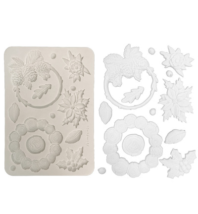 KACMA618 - Stamperia - Stamperia moule en silicone A5 – Christmas Embellishments guirlandes de Noël - Moules en silicone - Detail 1 KACMA618 - Stamperia - Stamperia moule en silicone A5 – Christmas Embellishments guirlandes de Noël - Moules en silicone - Detail 1