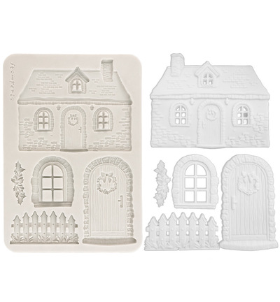 KACMA619 - Stamperia - Stamperia moule en silicone A5 – Christmas Embellishments maison de Noël - Moules en silicone - Detail 1 KACMA619 - Stamperia - Stamperia moule en silicone A5 – Christmas Embellishments maison de Noël - Moules en silicone - Detail 1